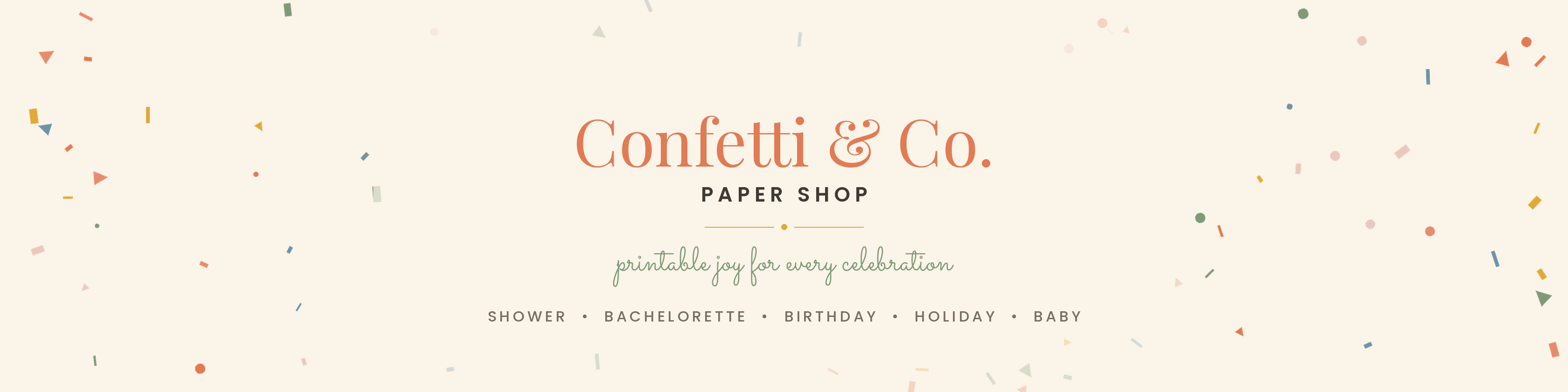 Confetti & Co. Paper Shop — printable joy for every celebration